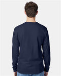 Hanes 5596 Navy — on model back
