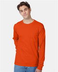 Hanes 5596 Orange — on model front