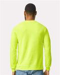 Gildan 2410 Safety Green — on model back