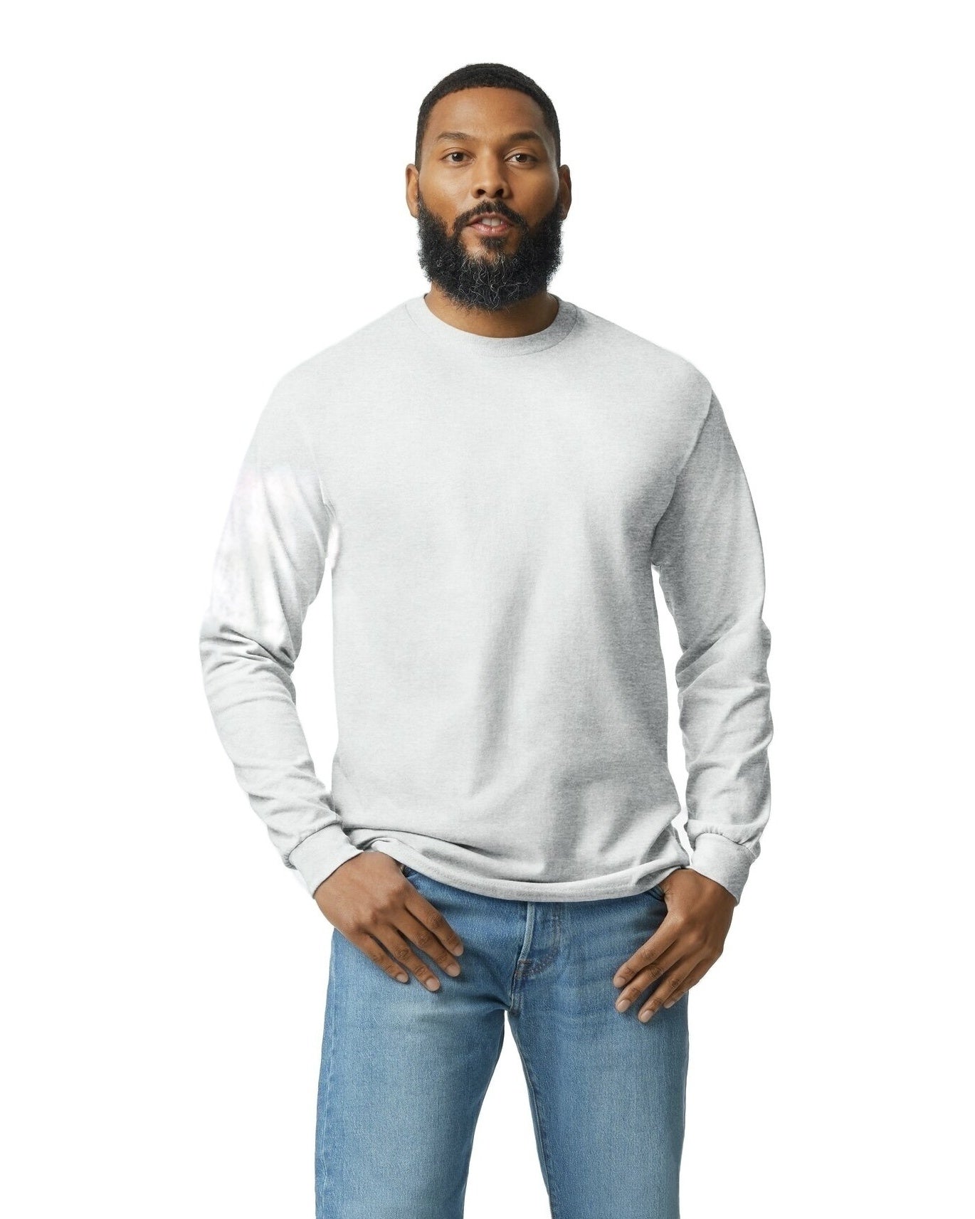 Unisex Heavy Cotton™ Long-Sleeve T-Shirt - Ash