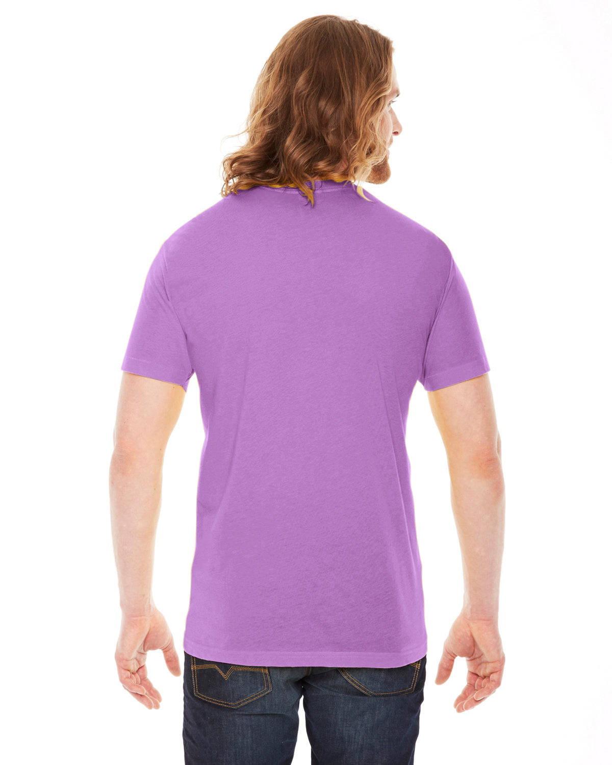 Unisex Poly-Cotton Short-Sleeve Crewneck - Orchid