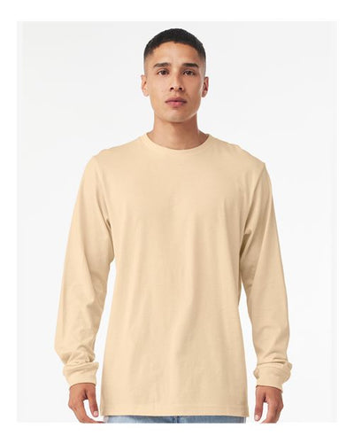 BELLA + CANVAS 3501 Soft Cream — on model front