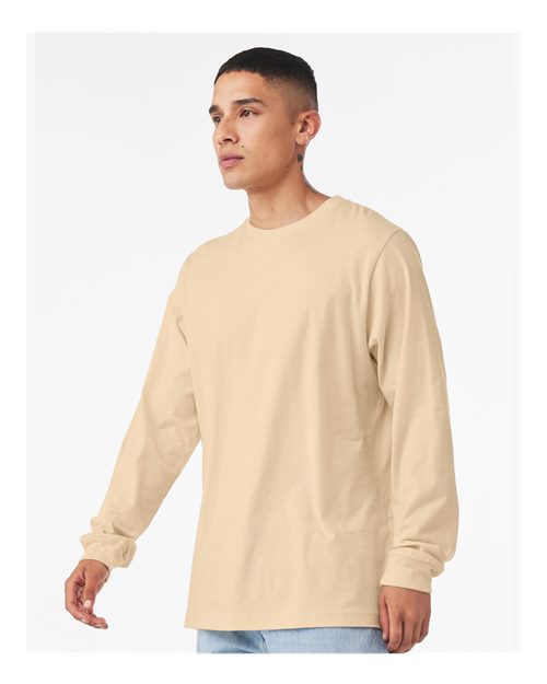BELLA + CANVAS 3501 Soft Cream — on model side