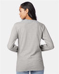Hanes 5586 Light Steel — on model back
