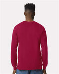 Gildan 2400 Cardinal Red — on model back