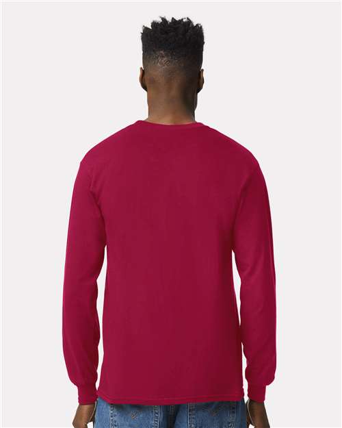 Gildan 2400 Cardinal Red — on model back