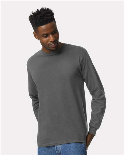 Gildan 2400 Charcoal — on model front