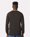 Gildan 2400 Dark Chocolate — on model back