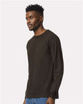 Gildan 2400 Dark Chocolate — on model side