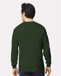 Gildan 2400 Forest Green — on model back