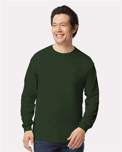 Gildan 2400 Forest Green — on model front