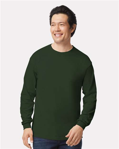 Gildan 2400 Forest Green — on model front