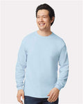 Gildan 2400 Light Blue — on model front