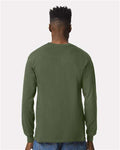 Gildan 2400 Military Green — on model back