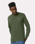 Gildan 2400 Military Green — on model front