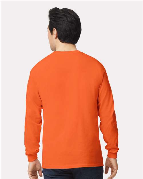 Gildan 2400 Orange — on model back
