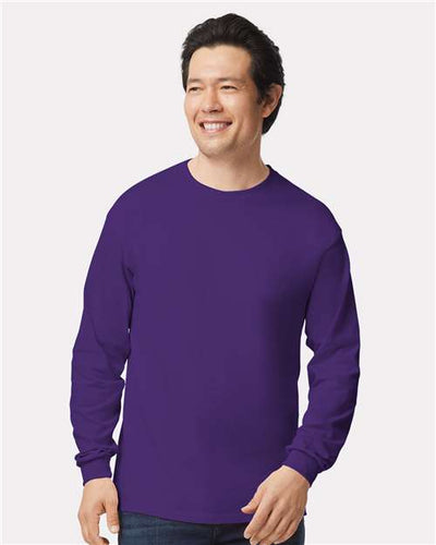 Gildan 2400 Purple — on model front