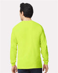 Gildan 2400 Safety Green — on model back