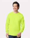 Gildan 2400 Safety Green — on model front