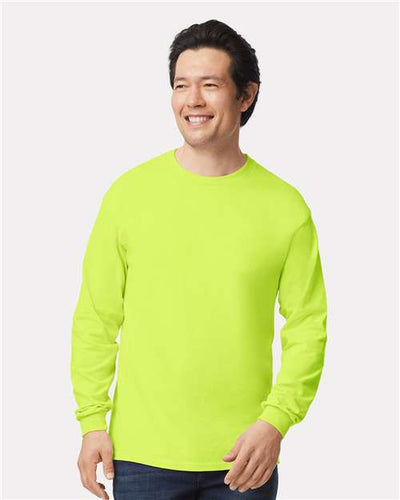 Gildan 2400 Safety Green — on model front
