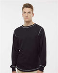 J. America 8238 Black/ Vintage White — on model front