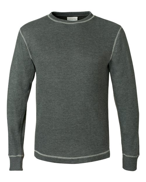J. America 8238 Charcoal Heather/ Vintage White — front