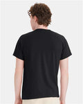 Hanes 5170 Black — on model back