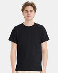 Hanes 5170 Black — on model front