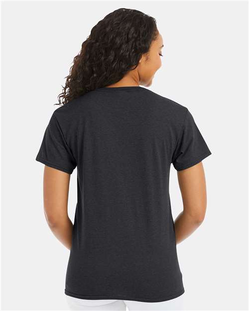 Hanes 5170 Charcoal Heather — on model back