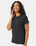 Hanes 5170 Charcoal Heather — on model side