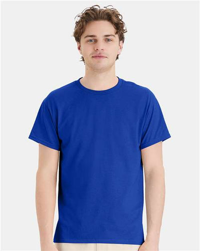 Hanes 5170 Deep Royal — on model front