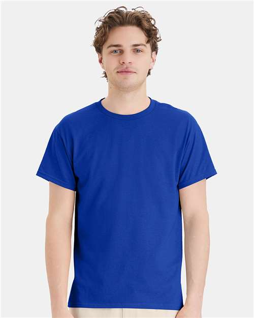 Hanes 5170 Deep Royal — on model front