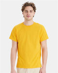 Hanes 5170 Gold — on model front