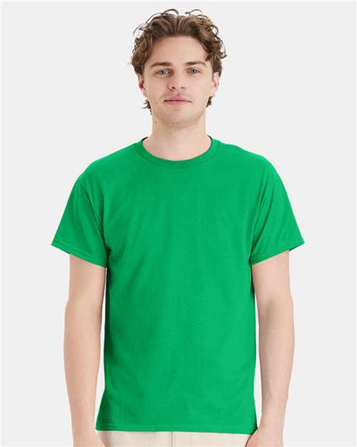 Hanes 5170 Kelly Green — on model front