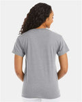 Hanes 5170 Light Steel — on model back