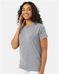Hanes 5170 Light Steel — on model side