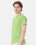 Hanes 5170 Lime — on model side