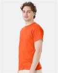 Hanes 5170 Orange — on model side