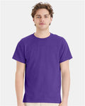 Hanes 5170 Purple — on model front