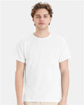 Hanes 5170 White — on model front
