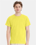 Hanes 5170 Yellow — on model front