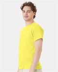 Hanes 5170 Yellow — on model side