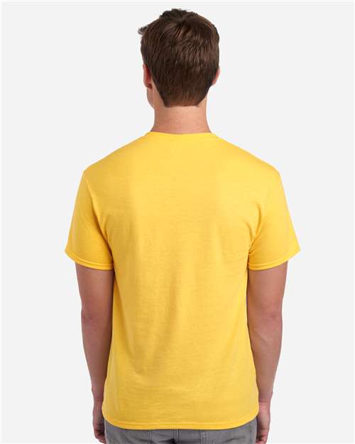 JERZEES 29MR Island Yellow — on model back