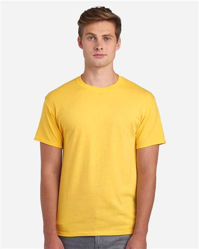 JERZEES 29MR Island Yellow — on model front