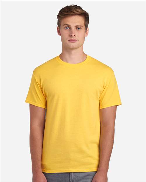 JERZEES 29MR Island Yellow — on model front