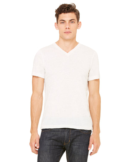 Unisex Triblend V-Neck T-Shirt - Oatmeal Triblend