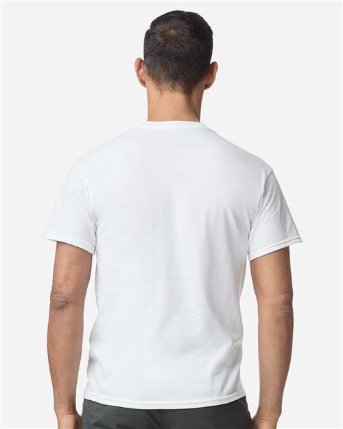 Gildan 8000 White — on model back