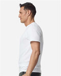 Gildan 8000 White — on model side