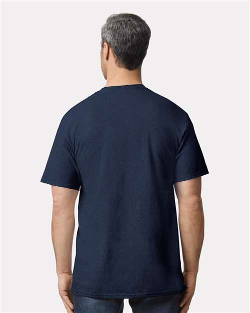 Gildan 2000T Navy — on model back