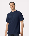 Gildan 2000T Navy — on model front